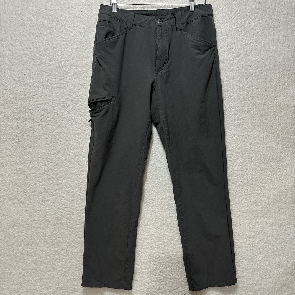 Patagonia Gray Hiking Nylon Blend Straight Leg Quandary Pants Size 32